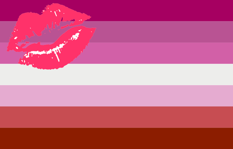 Lipstick lesbian flag